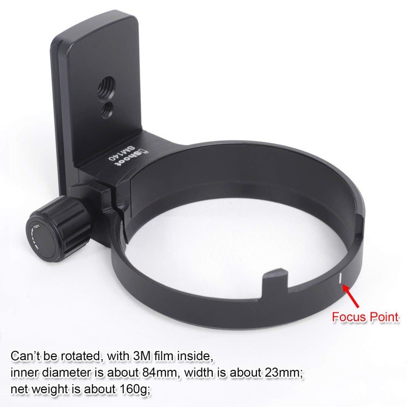 iShoot Tripod Mount Ring, Lens Collar Support Compatible with Sigma 100-400mm f/5-6.3 DG OS HSM Contemporary Lens (EF/F Mount), Bottom is ARCA Quick Release Plate for ARCA-Swiss Fit Tripod Ball Head - Image 4